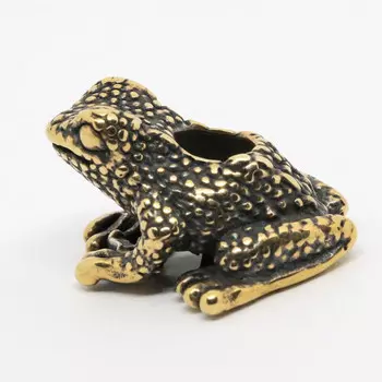 Бусина для темляка Лягушка, бронза