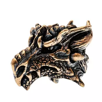 Бусина для темляка Рогатый Дракон, бронза