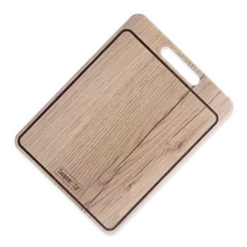Доска разделочная с желобом, композитный материал, 33x25 см, дуб натуральный