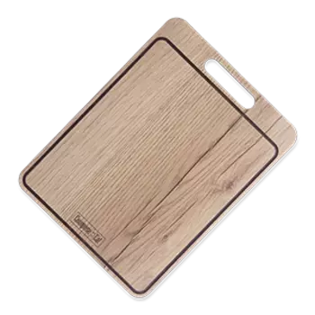 Доска разделочная с желобом, композитный материал, 33x25 см, дуб натуральный