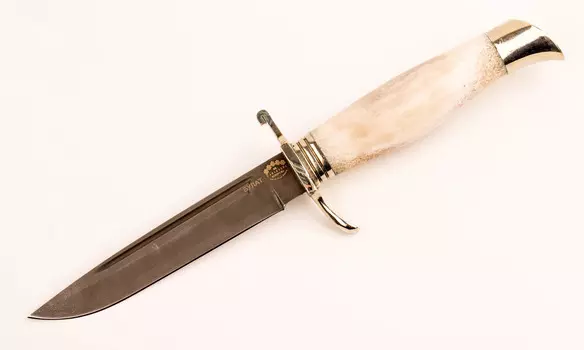 Нож Финка НКВД, сталь булат, рог лося