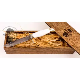 Финка НКВД из булата в подарочной коробке из дуба