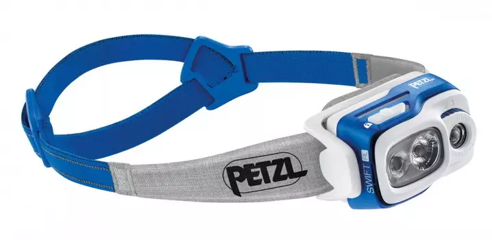 Фонарь светодиодный налобный Petzl Swift RL синий, 900 лм, аккумулятор