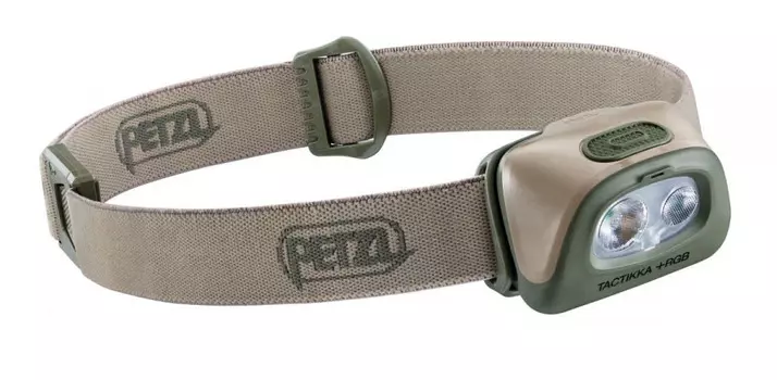 Фонарь светодиодный налобный Petzl Tactikka RGB пустыня, 350 лм