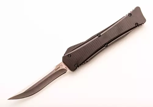 Фронтальный выкидной автоматический нож Boker Plus Lhotak Eagle 06EX201, сталь 440C 2-Tone Satin, рукоять алюминий