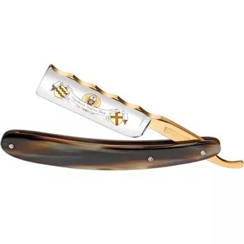 Опасная бритва Boker Graf Engelbert II, немецкая углеродистая сталь 1.2210 (115CrV3), рукоять кость, цвет коричневый