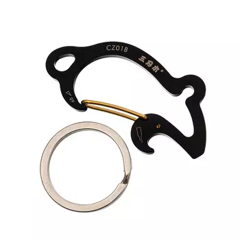 Карабин-мультитул Sanrenmu CZ01B, алюминий, черный