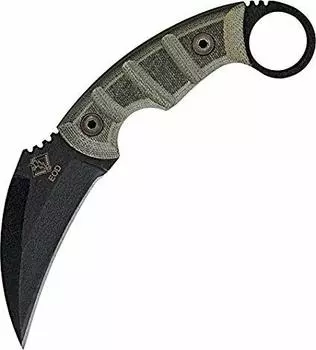 Керамбит Ontario Ranger Kerambit EOD, сталь 5160, рукоять микарта, gray/black