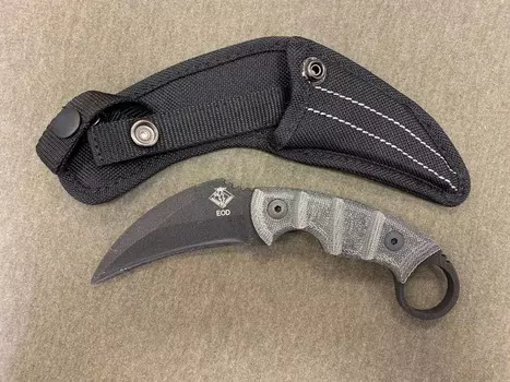 Керамбит Ontario Ranger, сталь 5160, рукоять микарта, gray/black