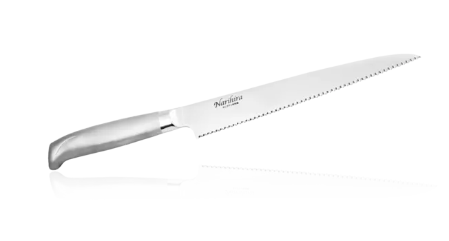 Кухонный нож для нарезки хлеба, Fuji Cutlery Narihira, Tojiro, FC-63, сталь Mo-V, в картонной коробке
