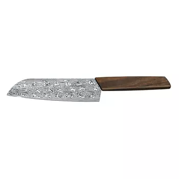 Кухонный нож Victorinox SANTOKU Limited, сталь дамаск, 17 см, рукоять орех, подарочная упаковка