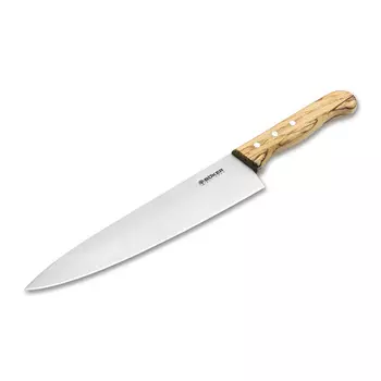 Кухонный шеф-нож Boker Tenera Chef's Large Ice Beech, 205 мм, сталь С75, рукоять белый бук