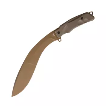 Мачете Fox Extreme Tactical Kukri, сталь N690 PVD, рукоять Forprene, зеленый