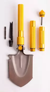 Многофункциональная лопата, золотистая рукоятка