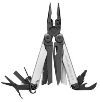 Мультитул Leatherman WAVE PLUS BLACK &amp; SILVER, нейлоновый чехол