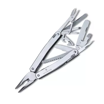 Мультитул Victorinox SwissTool Spirit Plus, сталь X50CrMoV15, рукоять нержавеющая сталь, в чехле