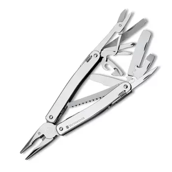 Мультитул Victorinox SwissTool Spirit, сталь X50CrMoV15, рукоять нержавеющая сталь, в чехле