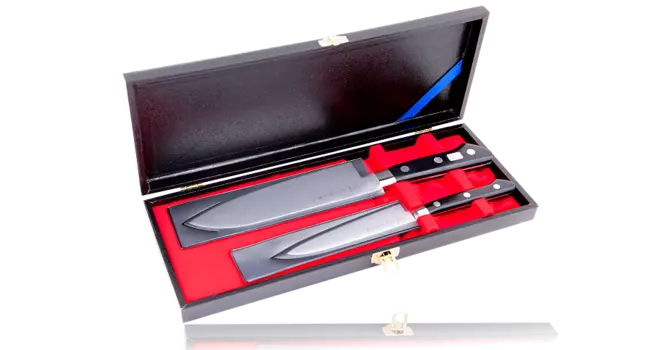 Набор из 2-х кухонных ножей, Tojiro Gift, DP-GIFTSET-C, #8000, подарочной упаковке