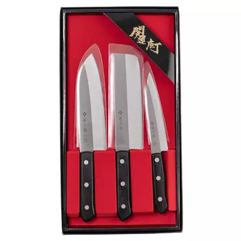 Набор из 3-х кухонных ножей, Tojiro, сталь VG10, FG-8300, в подарочной упаковке