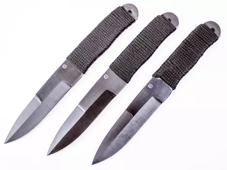 Набор Спортивных ножей "Тайга", комплект 3 шт, сталь 65Г