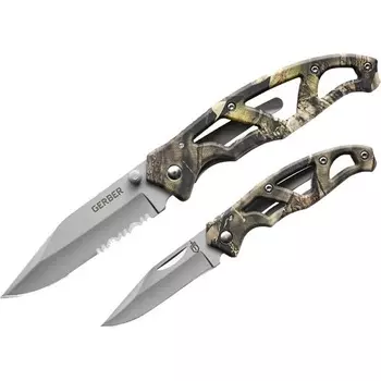 Набор ножей Gerber Paraframe Combo и Mossy Oak, клинки 420HC, рукоять алюминий, хаки