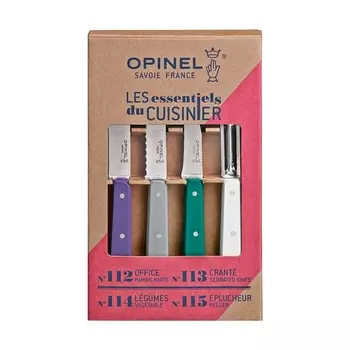 Набор ножей Opinel Les Essentiels Art deco, нержавеющая сталь, (4 шт)