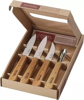 Набор ножей Opinel "Les Essentiels", нержавеющая сталь, рукоять бук ( 4 шт)