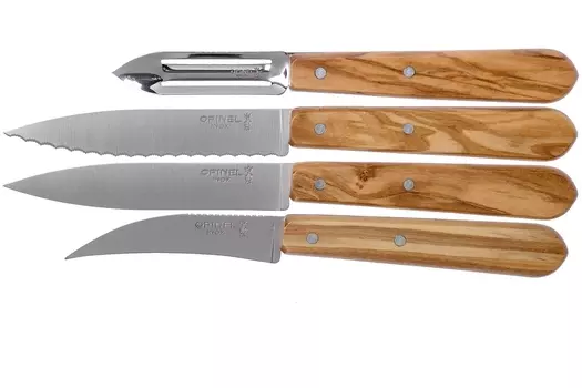 Набор ножей Set "Les Essentiels" Olive деревянная рукоять, нержавеющая сталь, коробка