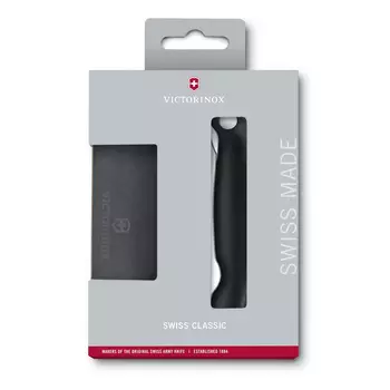 Набор VICTORINOX Swiss Classic: складной нож для овощей и разделочная доска, чёрная рукоять