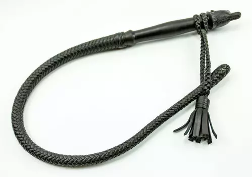 Нагайка резная Волк с тросом