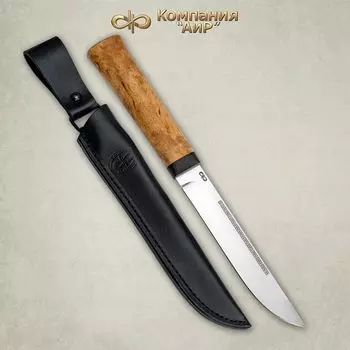 Нож АиР Бурятский малый, сталь 100х13м, рукоять карельская береза