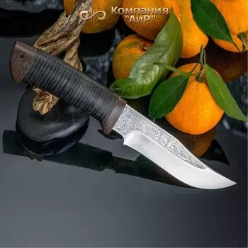 Нож АиР Клычок-1, сталь 100х13м, рукоять кожа, алюминий