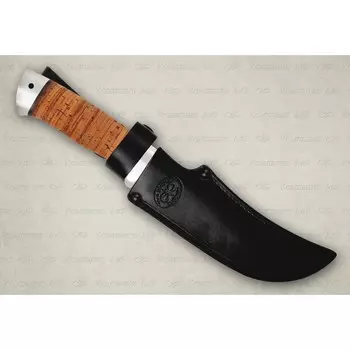 Нож АиР "Клык", сталь 100х13м, рукоять береста, алюминий