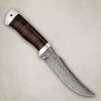 Нож АиР "Клык", сталь ZDI 1016, рукоять кожа, алюминий