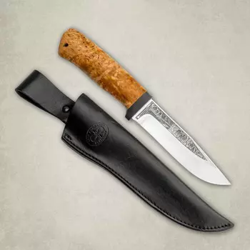 Нож АиР Турист, сталь К-340, рукоять карельская береза