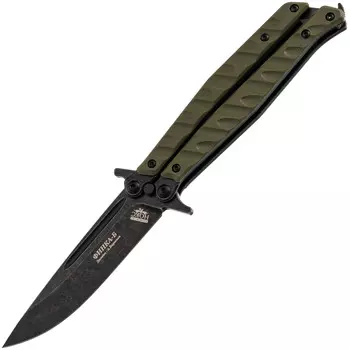Нож-бабочка (балисонг) Финка Б Black, сталь D2, рукоять G10