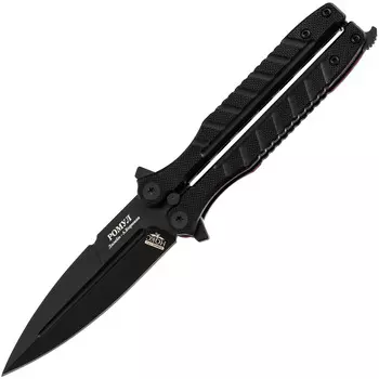 Нож-бабочка (балисонг) Ромул Black, сталь AUS-8, рукоять G10
