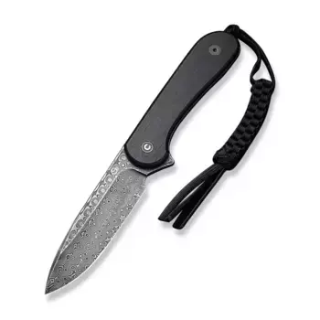 Нож CIVIVI Fixed Blade Elementum Black, сталь дамаск