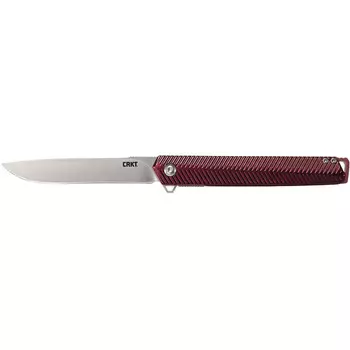 Нож CRKT Stylus Maroon, сталь 12C27, рукоять сталь