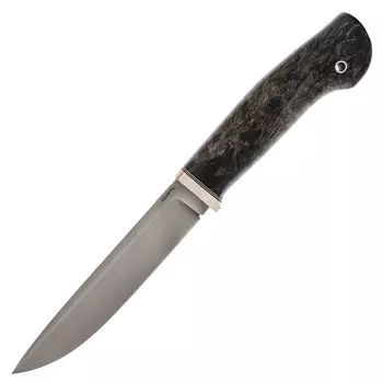 Нож Клык, сталь M398, карельская береза, темная