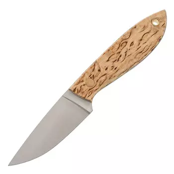 Нож Enzo Bobtail 80 Curly Birch, сталь 12C27
