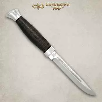 Нож Финка-3, кожа, 95х18