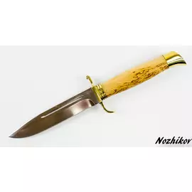 Нож Финка НКВД, сталь 95х18, карельская береза