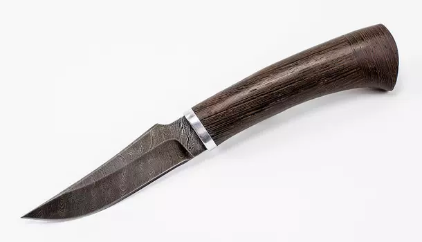 Нож Грибник, дамасская сталь, рукоять венге