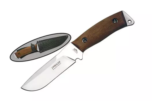 Нож Гризли, сталь AUS-8, рукоять сапелли