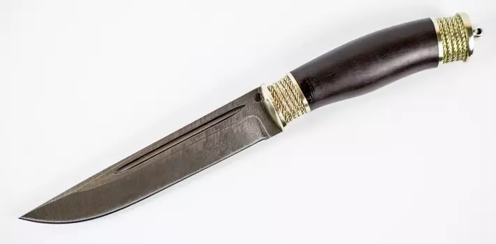 Нож Игла, сталь дамаск, рукоять граб