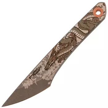 Нож киридаши Koi Dragon, сталь AUS-8