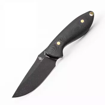 Нож Kizer Sequoia Black, сталь 1095 Carbon Steel, рукоять G10