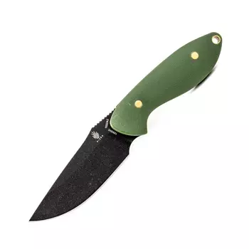 Нож Kizer Sequoia Green, сталь 1095 Carbon Steel, рукоять G10