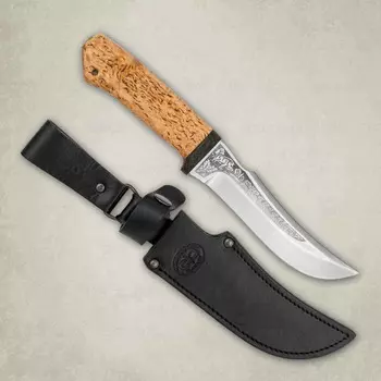 Нож Клык, карельская береза, сталь Elmax